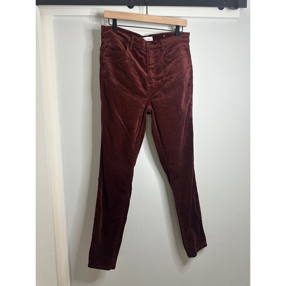 LOFT Pants - LOFT Women's Corduroy Pants Size 29/8 Burgundy High Rise Casual Trousers